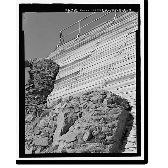 Historic Print, Bishop Creek Hydroelectric System, Plant 2, Lake Sabrina Dam, Bishop Creek, Bishop vicinity, Inyo County, CA - 7, 16" x 20"
