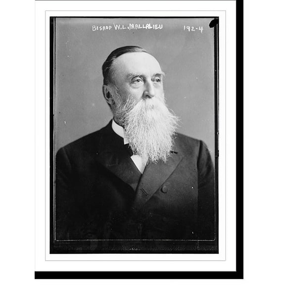 Historic Print, Bishop W.L. Mallalieu, portrait bust, 16" x 20"