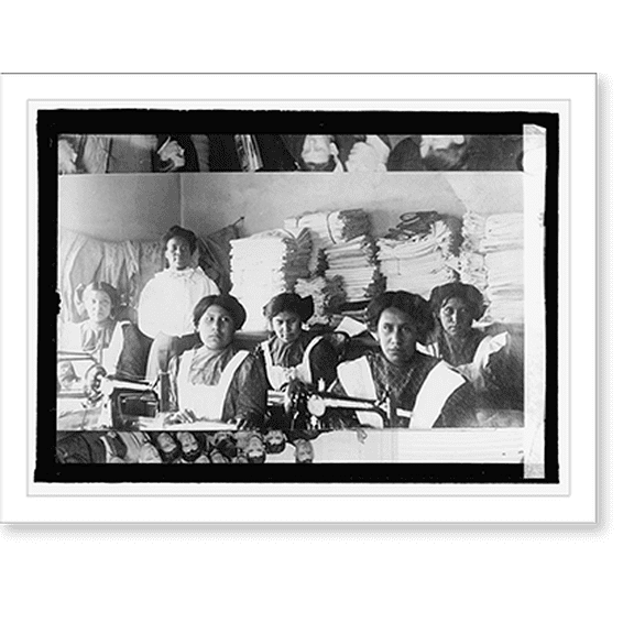 Historic Print, Bismark Indian School, N. Dak. sewing class, 16" x 20"