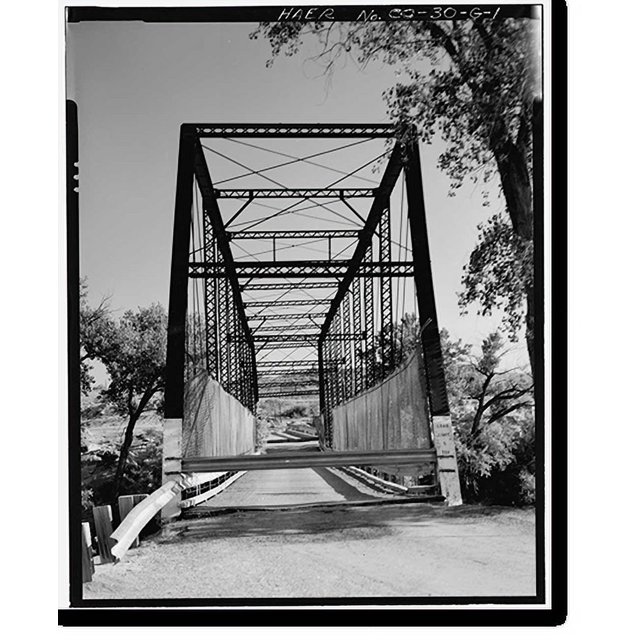 Historic Print, Black Bridge, Spanning Gunnison River, Grand Junction, Mesa County, CO, 16" x 20