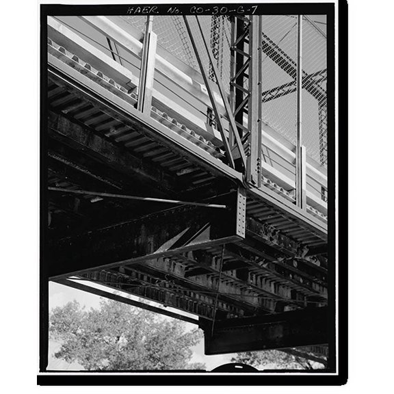 Historic Print, Black Bridge, Spanning Gunnison River, Grand Junction, Mesa County, CO - 7, 16" x 20"