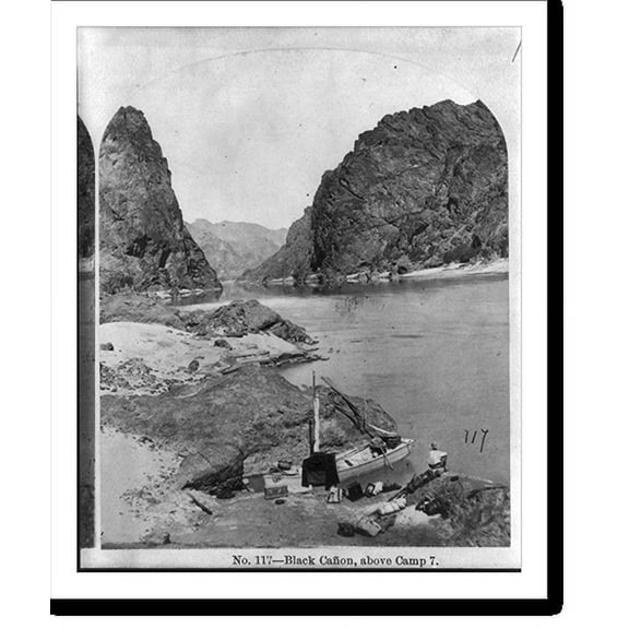 Historic Print, Black Cañon, above camp 7., 16" x 20"