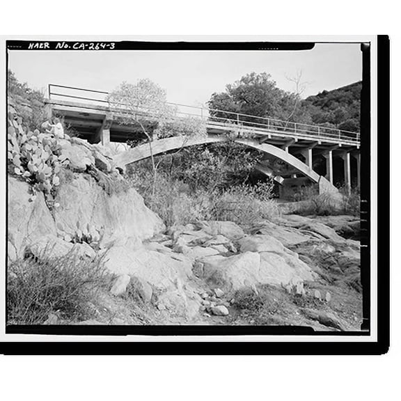 Historic Print, Black Canyon Road Bridge, Spanning Santa Ysabel Creek at intersection of Black Canyon & Sutherland Dam Roads, Ramona, San Diego County, CA - 3, 16" x 20"