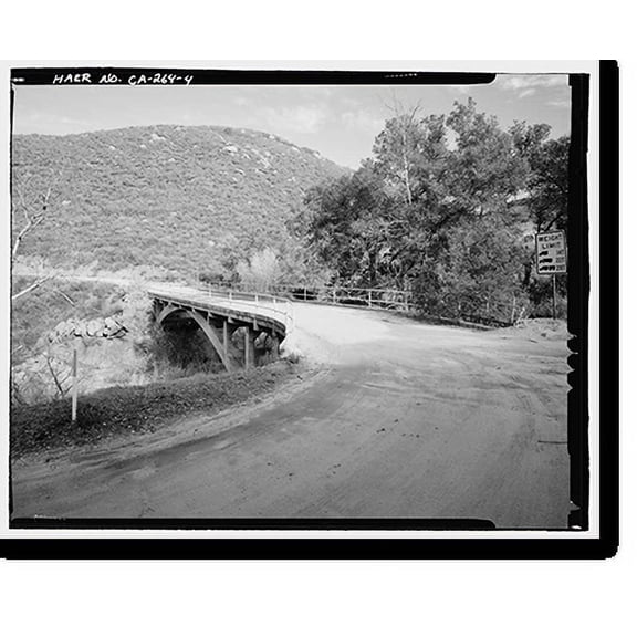 Historic Print, Black Canyon Road Bridge, Spanning Santa Ysabel Creek at intersection of Black Canyon & Sutherland Dam Roads, Ramona, San Diego County, CA - 4, 16" x 20"
