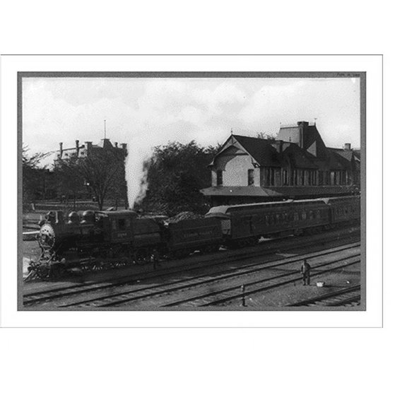 Historic Print, [Black Diamond Express, Lehigh Valley Railroad, at railroad station, Sayre, Pennsylvania], 16" x 20"
