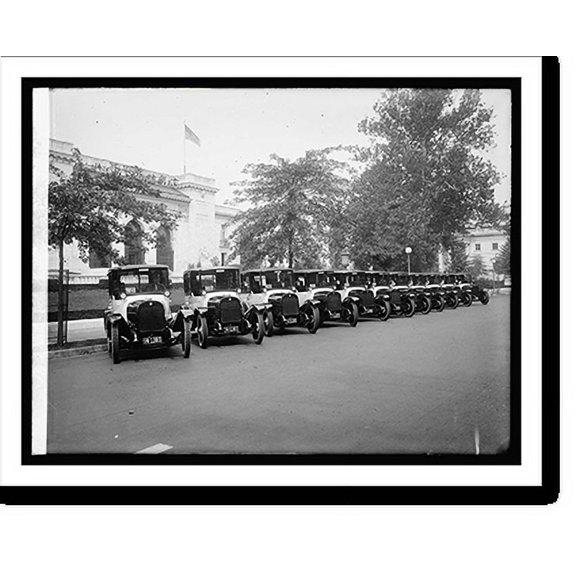 Historic Print, Black & White Taxis, 18" x 24"
