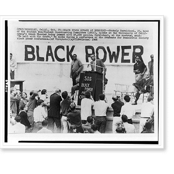 Historic Print, Black power speaks at Berkeley, 18" x 24"