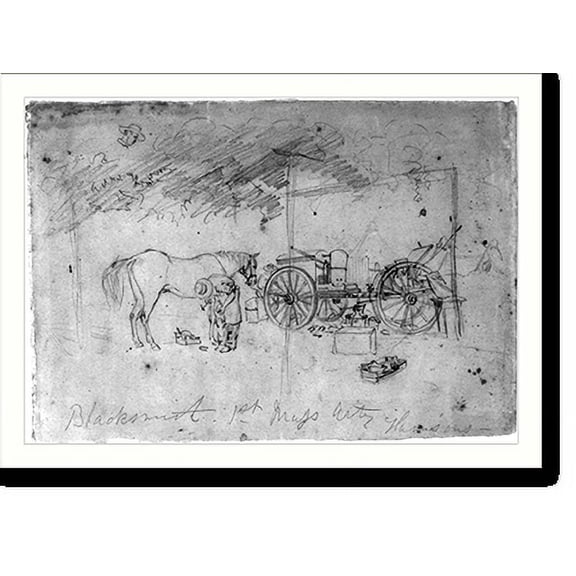 Historic Print, Blacksmith 1st Mass. Arty. Harrisons, 16" x 20"