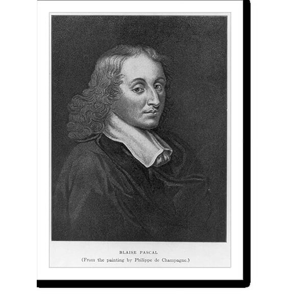 Historic Print, Blaise Pascal, 1623-1662, 18" x 24"
