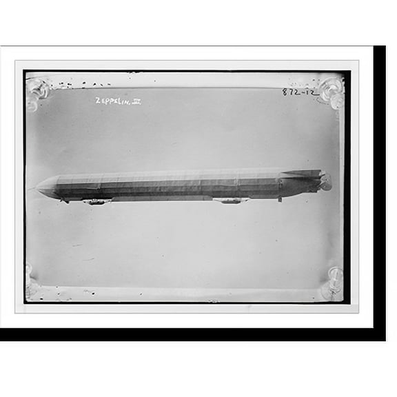 Historic Print, Blimp, Zeppelin No. 3, in flight, 18" x 24"