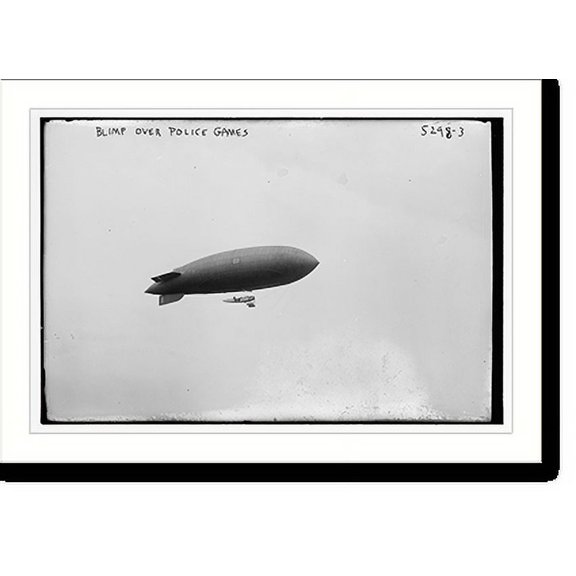 Historic Print, Blimp over police games, 18" x 24"