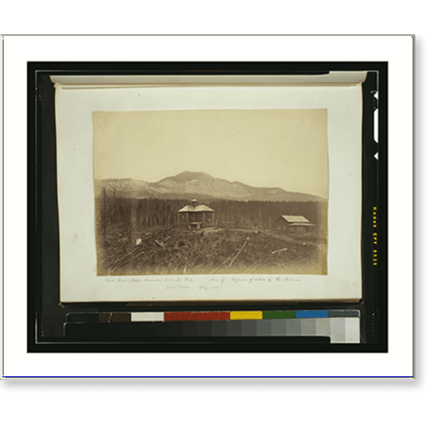 Historic Print, Block house, upper Cascades, Columbia River scene of