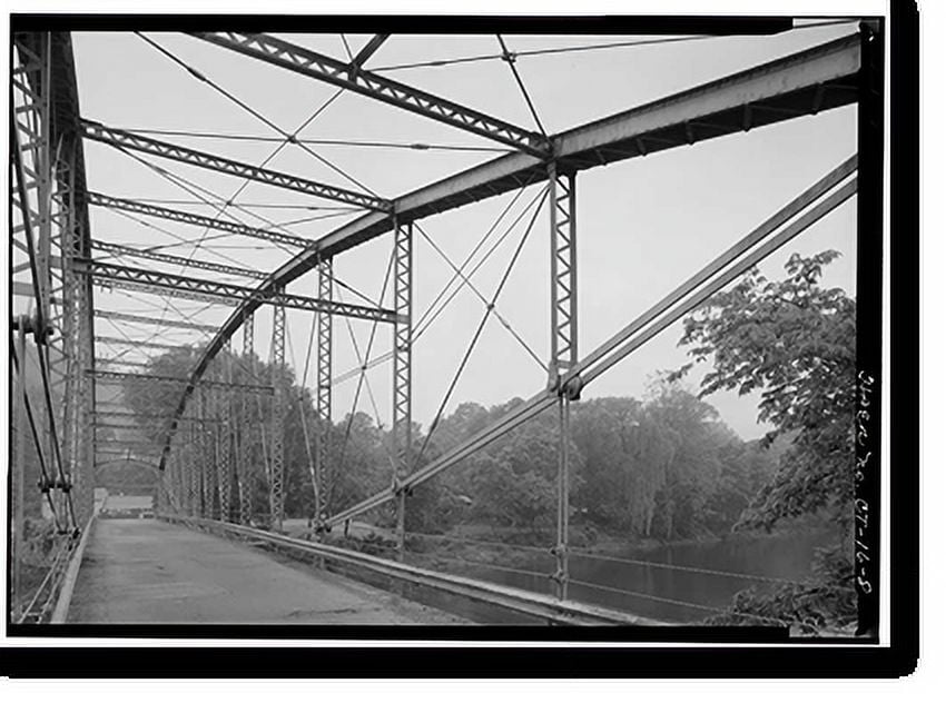 Historic Print, Boardman's Lenticular Bridge, Spanning Housatonic River