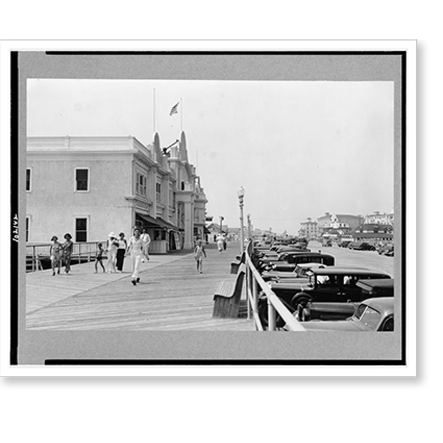 Historic Print, [Boardwalk and Constitution Hall, Cape May, New Jersey], 16" x 20"