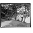 Historic Print, Boat house on Echo Lake, Franconia Notch, White
