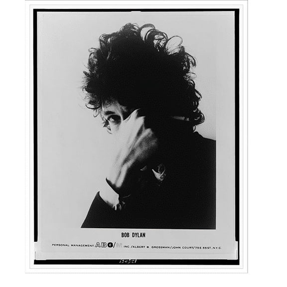 Historic Print, [Bob Dylan, bust portrait, facing front, right hand covering left eye], 18" x 24"