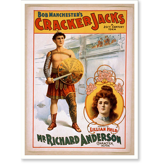 Historic Print, Bob Manchesters The Cracker Jacks a 20th century idea