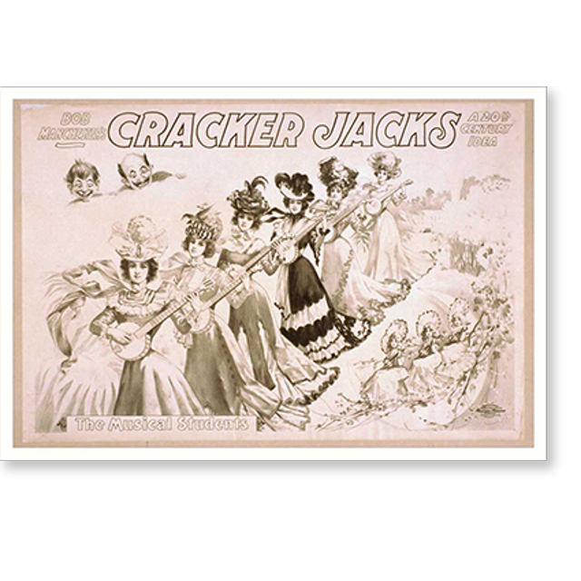 Historic Print, Bob Manchesters The Cracker Jacks a 20th century idea