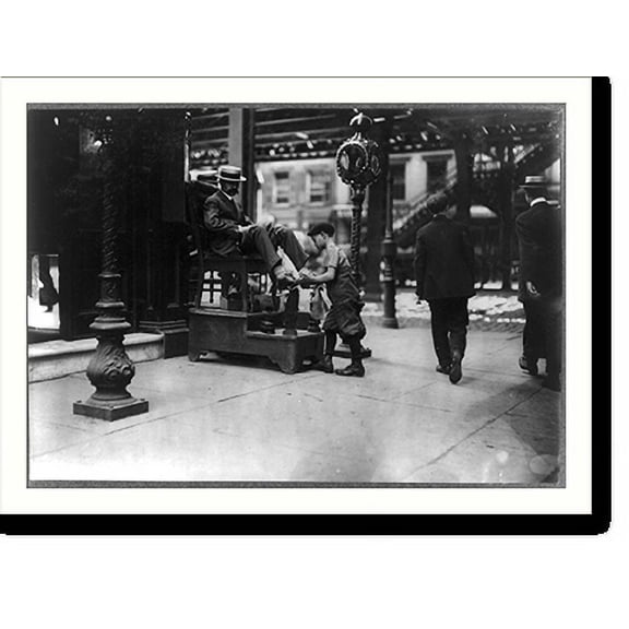Historic Print, Bootblack, 3rd Ave & 9th St. Location: New York, New York (State), 16" x 20"