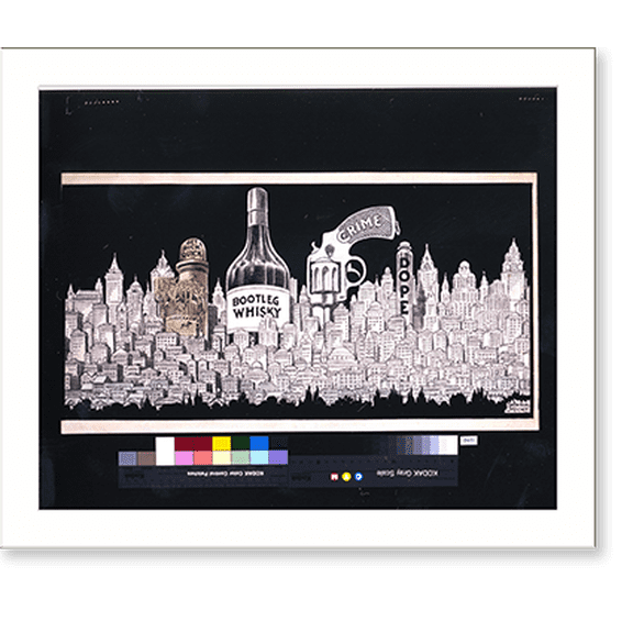 Historic Print, Bootleg whisky, crime, dope.Winsor McCay., 18" x 24"