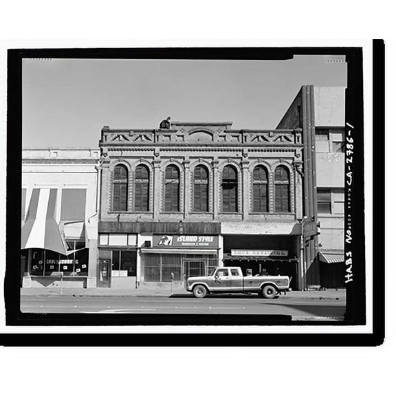 Historic Print, Bower Building, 409-413 East Weber Avenue, Stockton, San Joaquin County, CA, 18" x 24"