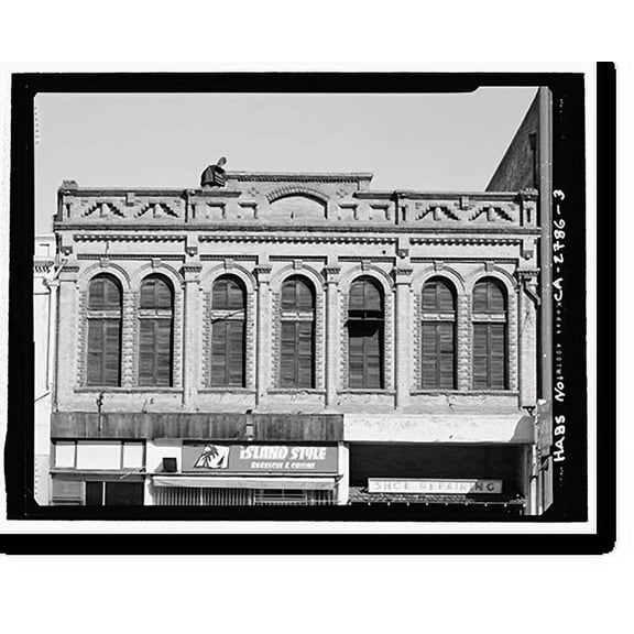 Historic Print, Bower Building, 409-413 East Weber Avenue, Stockton, San Joaquin County, CA - 3, 16" x 20"