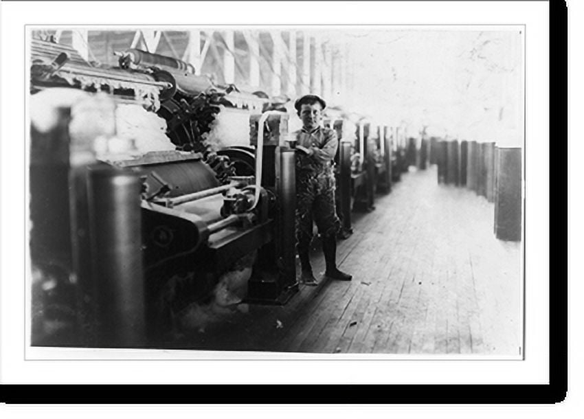 Historic Print, Boy Sweeper, Lincoln Cotton Mills, Evansville, Ind