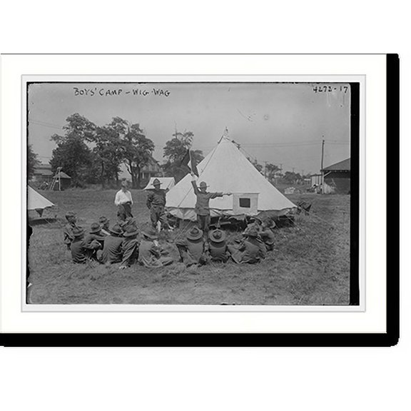 Historic Print, Boy's Camp . wig - wag, 18" x 24"