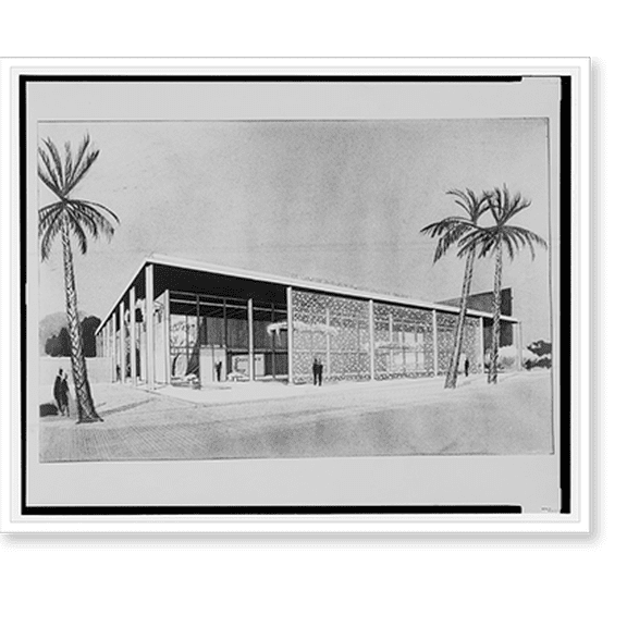 Historic Print, [Bramlett Company building (project). Early scheme. Rendering], 18" x 24"