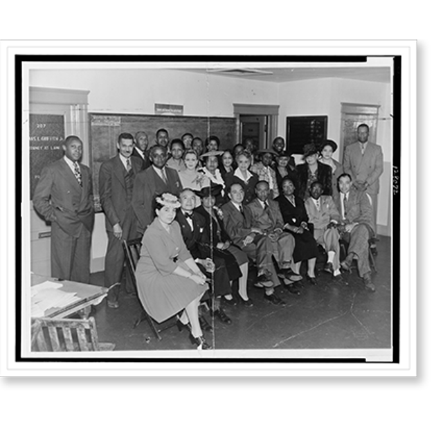 Historic Print, [Branch meeting of the NAACP, showing officers and