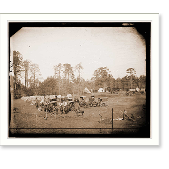 Historic Print, Brandy Station Virginia. Bates quarters. Headquarters Army of the Potomac, 16" x 20"