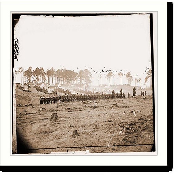 Historic Print, Brandy Station Virginia. Headquarters Army of the Potomac. Company of Zouaves in fo, 16" x 20"