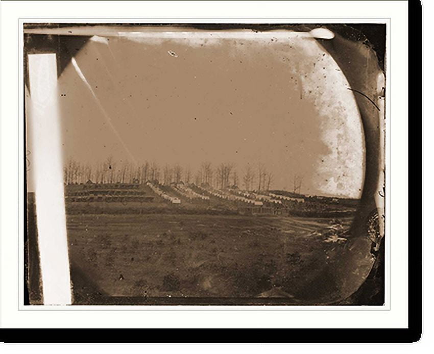 Historic Print, Brandy Station Virginia. View of the camp of the 50th
