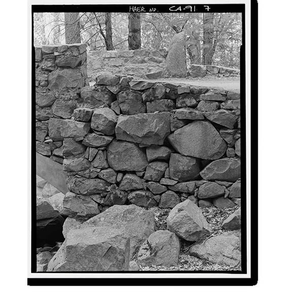 Historic Print, Bridalveil Fall Bridge No. 1, Spanning Bridalveil Creek on carriage road, Yosemite Village, Mariposa County, CA - 7, 16" x 20"
