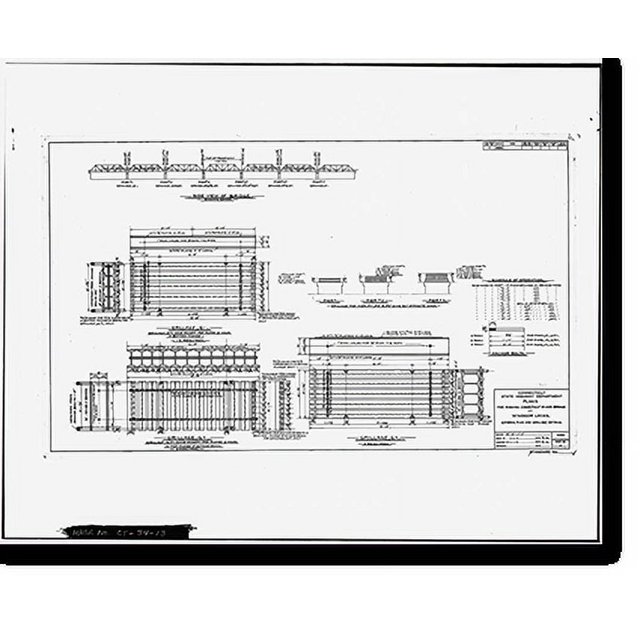 Historic Print, Bridge Street Bridge, Spanning Connecticut River on CT