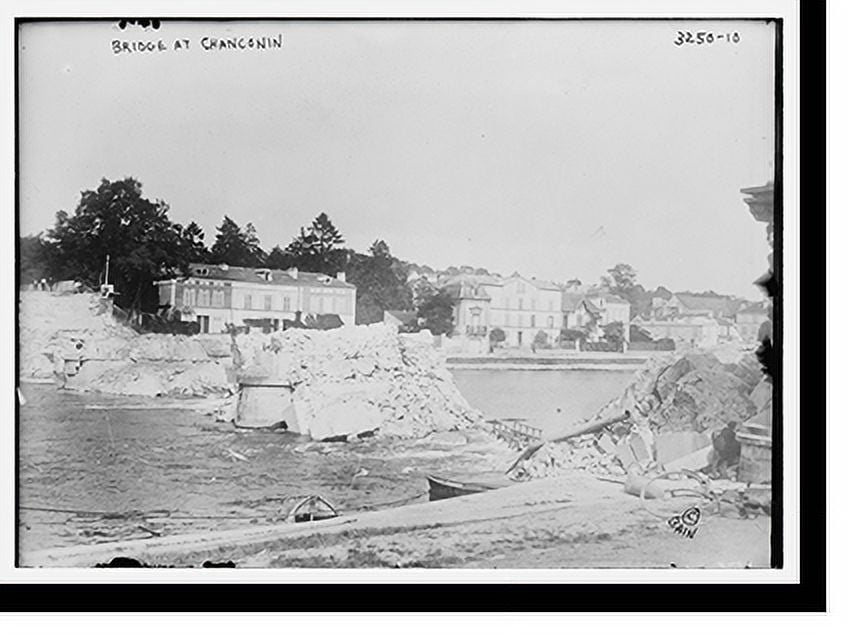 Historic Print, Bridge at Chanconin, 16" x 20"