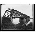 Historic Print, Bridge near Nelson, Rock River, Ill., 16" x 20
