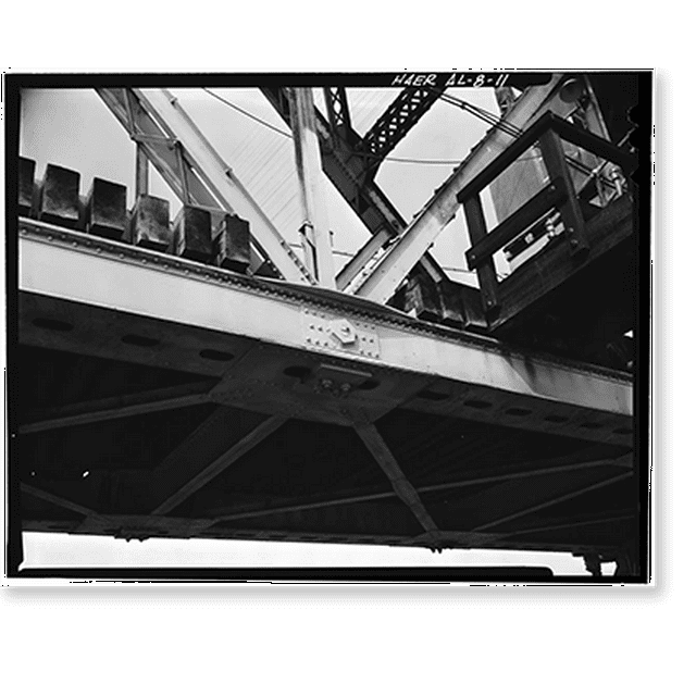 Historic Print, Bridgeport Swing Span Bridge, Spanning Tennessee River