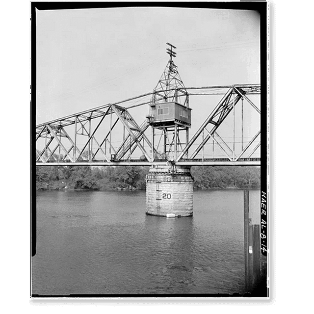Historic Print, Bridgeport Swing Span Bridge, Spanning Tennessee River