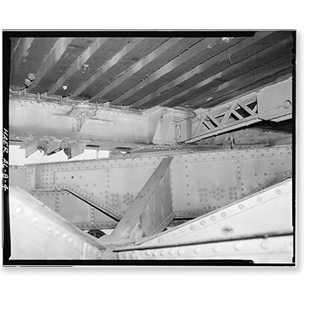 Historic Print, Bridgeport Swing Span Bridge, Spanning Tennessee River, Bridgeport vicinity