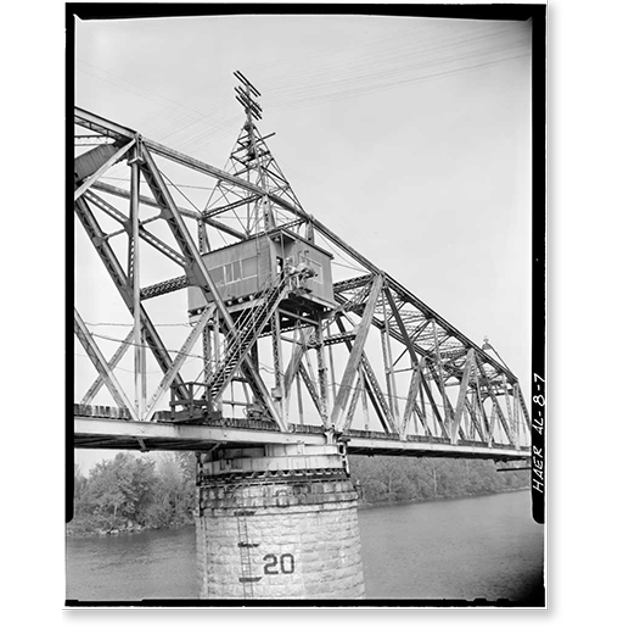 Historic Print, Bridgeport Swing Span Bridge, Spanning Tennessee River