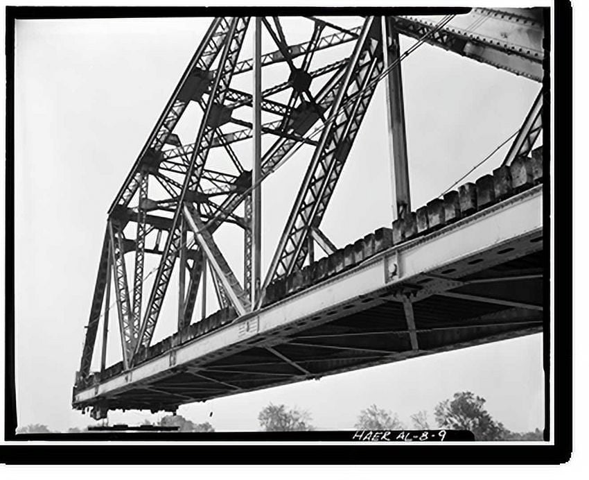 Historic Print, Bridgeport Swing Span Bridge, Spanning Tennessee River