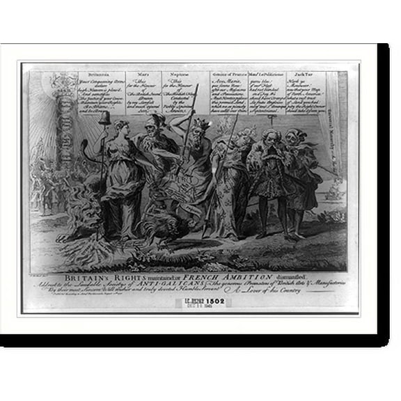 Historic Print, Britain's Rights maintained; or French ambitions dismantled. Addrest to the Laudable Societys....L. Boitard, invt.., 16" x 20"