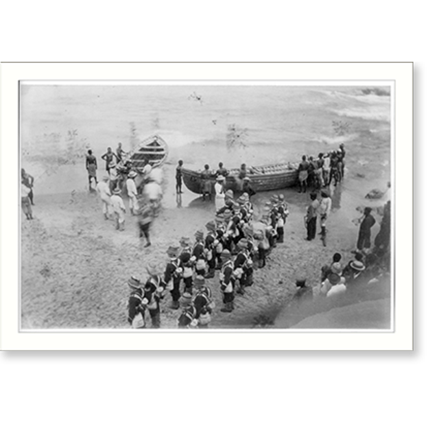 Historic Print, [British Army service corps lined up on Gold Coast