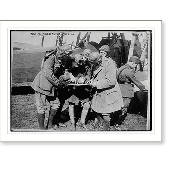 Historic Print, British flyers consultation, 18" x 24"