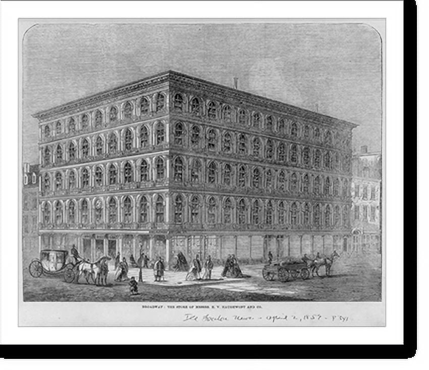Historic Print, Broadway The Store of Messrs. E.V. Haughwont and Co