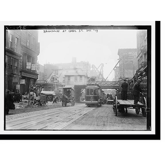 Historic Print, Broadway at Canal St., 16" x 20"