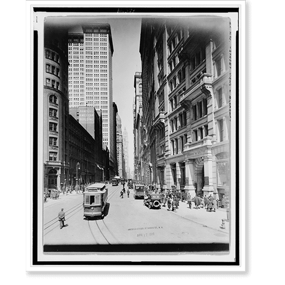 Historic Print, [Broadway from Bowling Green, New York City], 16" x 20"