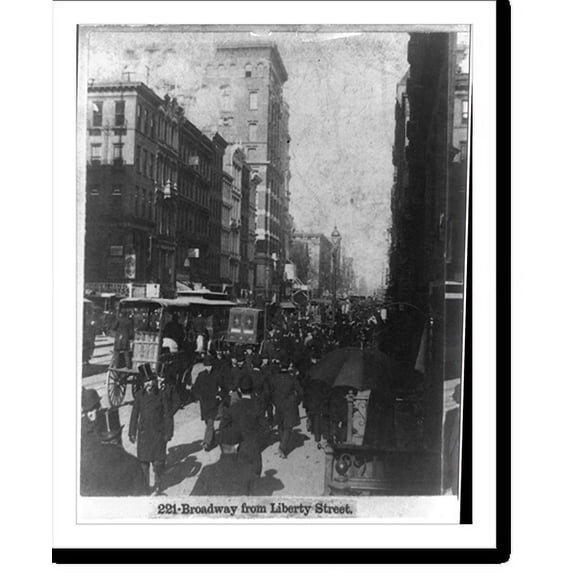Historic Print, Broadway from Liberty Street, 16" x 20"