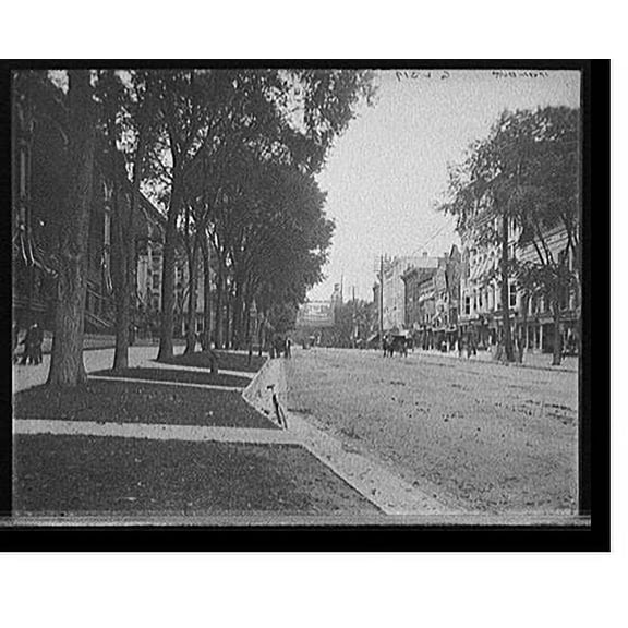 Historic Print, Broadway looking north, Saratoga, N.Y. - 2, 16" x 20"